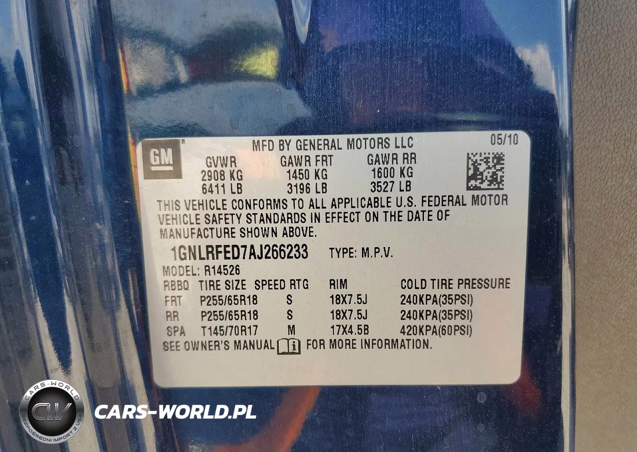 2010 Chevrolet Traverse Lt VIN:1GNLRFED7AJ266233 - 13