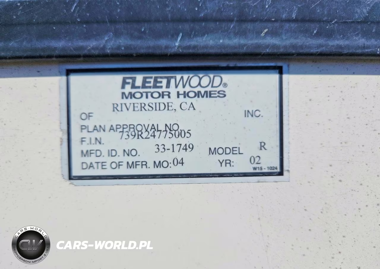 2002 Ford F550 Super - Rv VIN:1FCNF53S720A01471 - 10