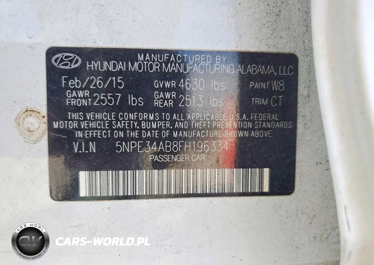 2015 Hyundai Sonata Sport 2.0T VIN:5NPE34AB8FH196334 - 12