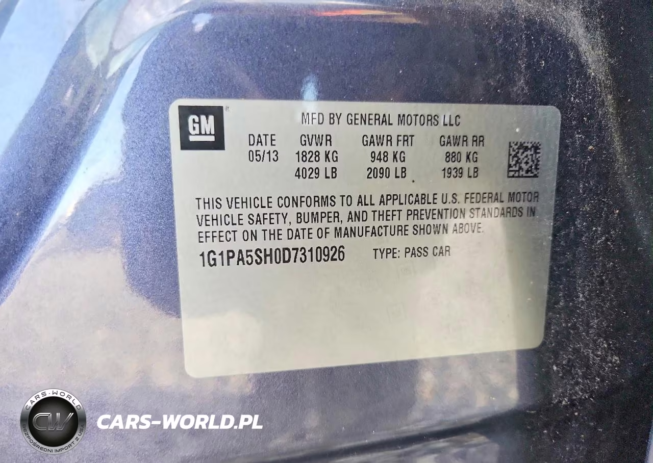 2013 Chevrolet Cruze Ls VIN:1G1PA5SH0D7310926 - 12
