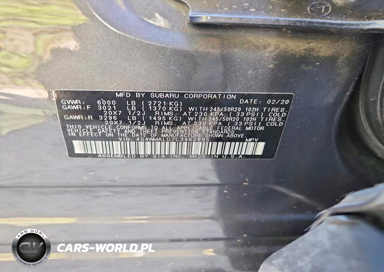 2020 Subaru Ascent Limited VIN:4S4WMALD7L3462895 - 14