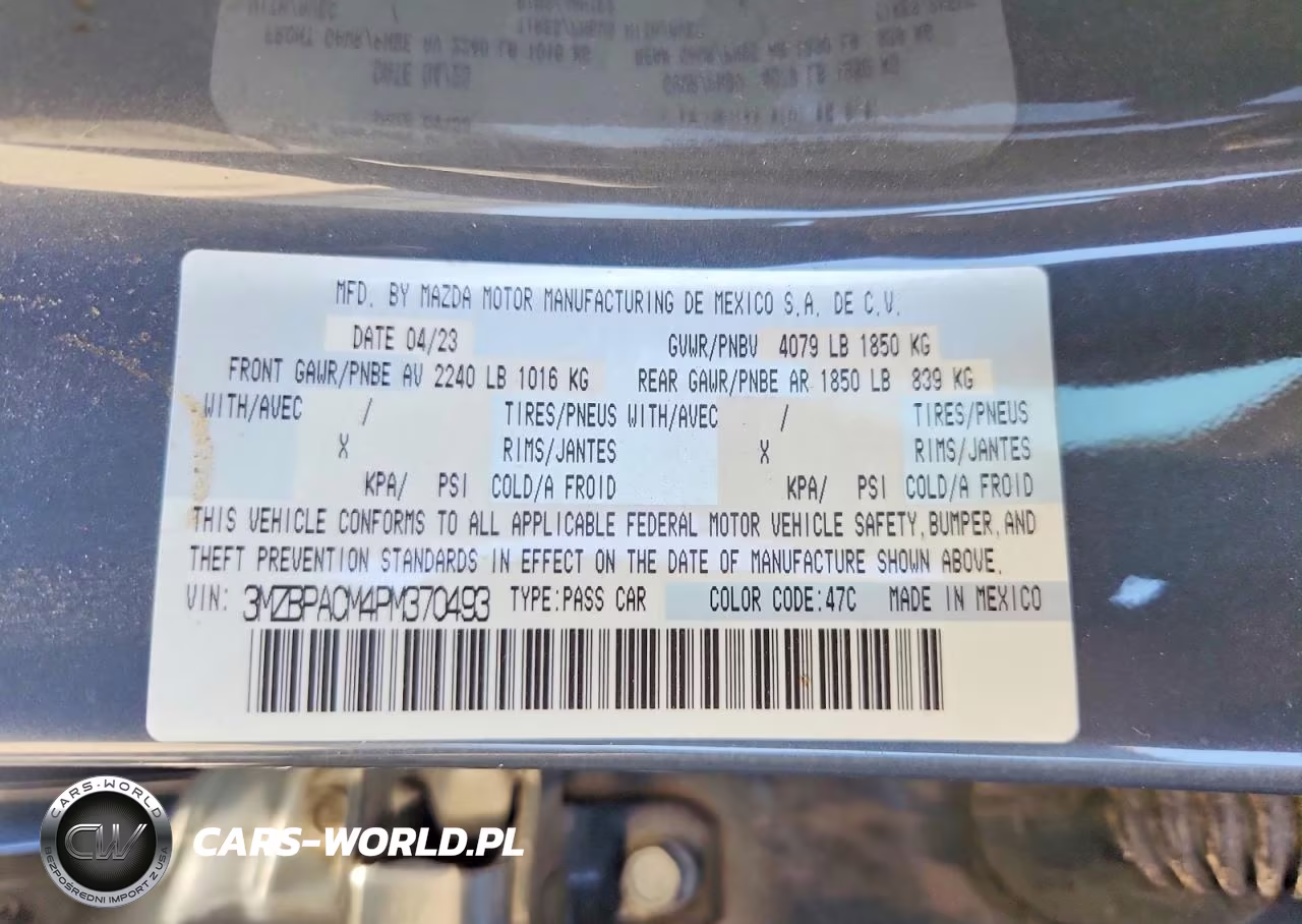 2023 Mazda 3 Preferred VIN:3MZBPACM4PM370493 - 12