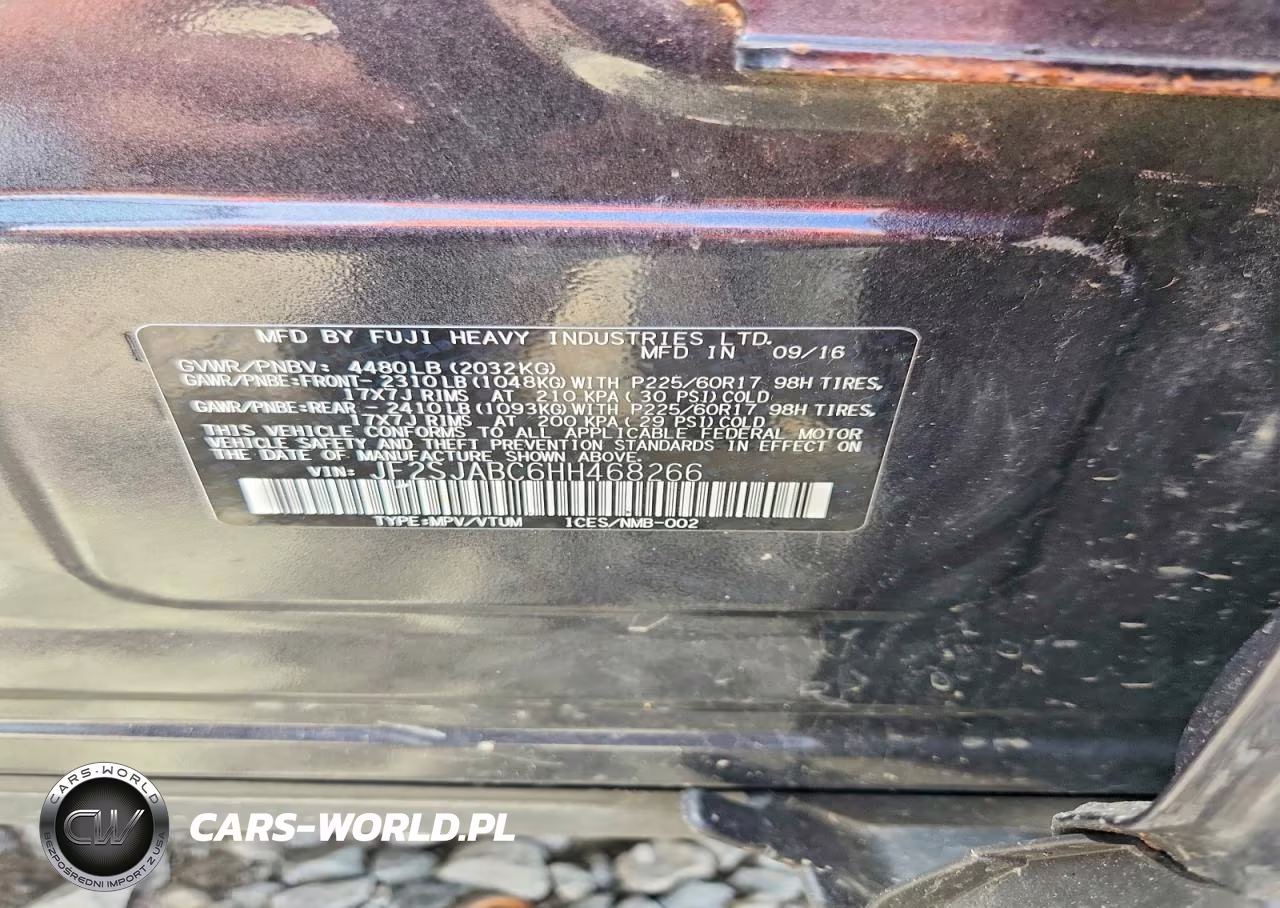 2017 Subaru Forester 2.5I VIN:JF2SJABC6HH468266 - 12