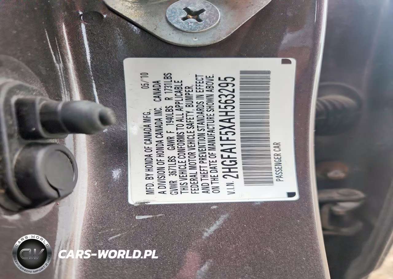 2010 Honda Civic Lx VIN:2HGFA1F5XAH563295 - 12
