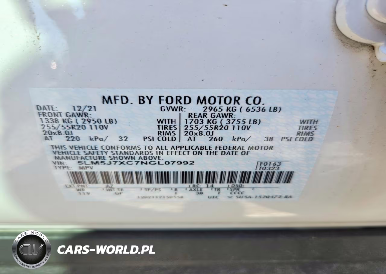 2022 Lincoln Aviator Reserve VIN:5LM5J7XC7NGL07992 - 13