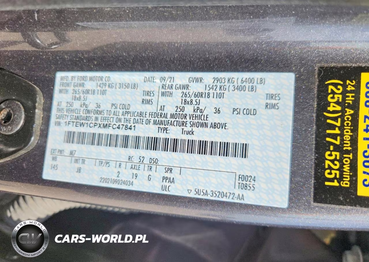 2021 Ford F150 VIN:1FTEW1CPXMFC47841 - 12