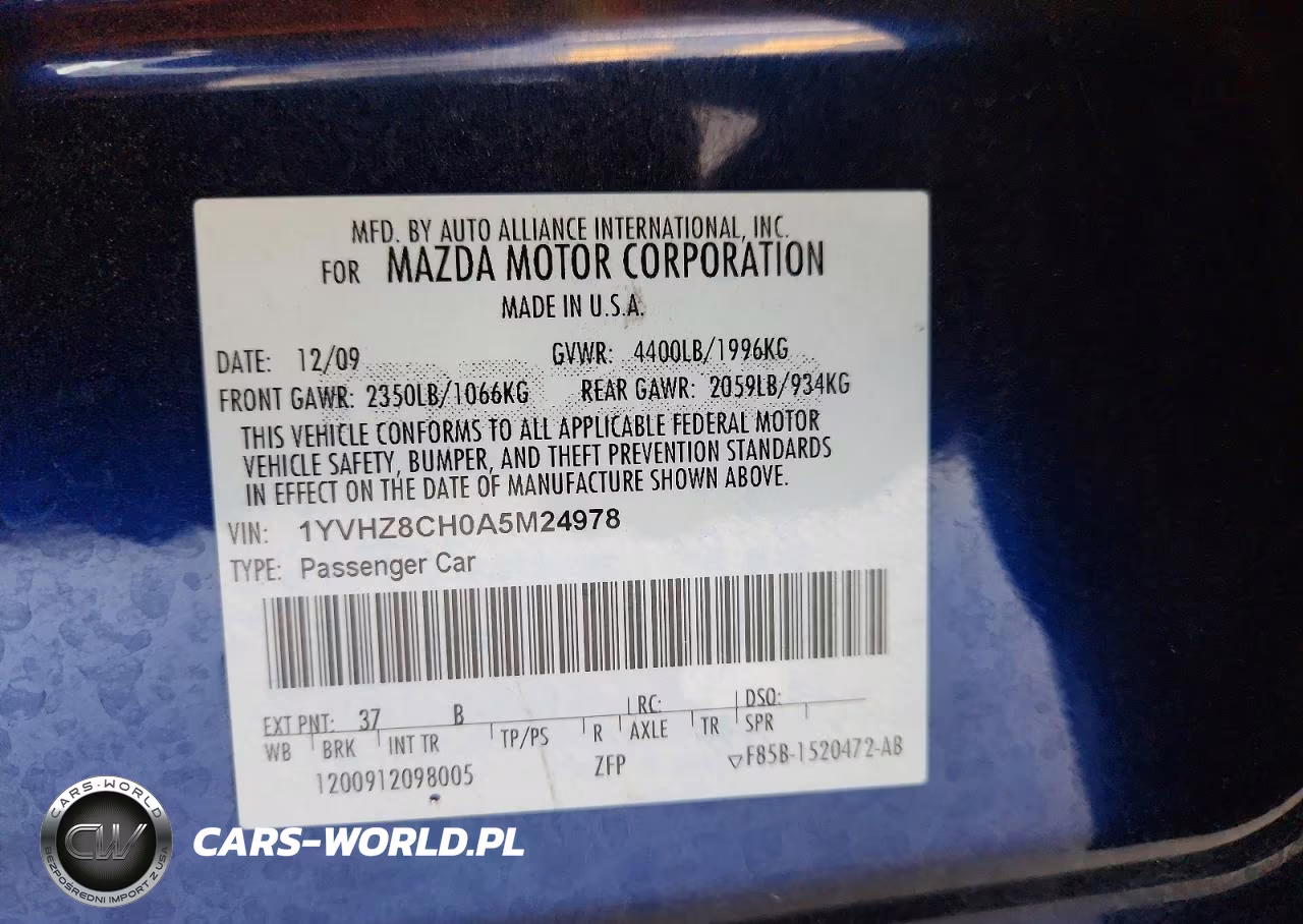 2010 Mazda 6 I VIN:1YVHZ8CH0A5M24978 - 12