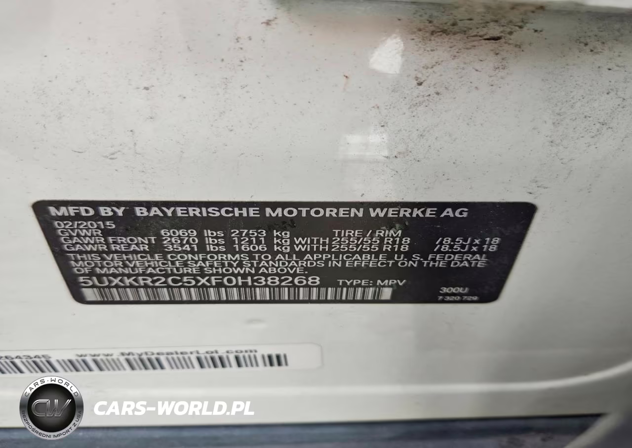 2015 BMW X5 Sdrive35I VIN:5UXKR2C5XF0H38268 - 12