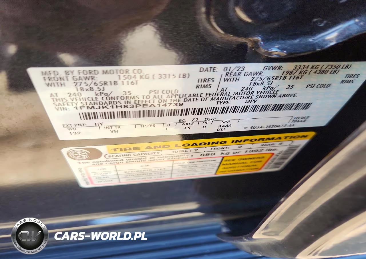 2023 Ford Expedition Max Xlt VIN:1FMJK1H83PEA14739 - 13