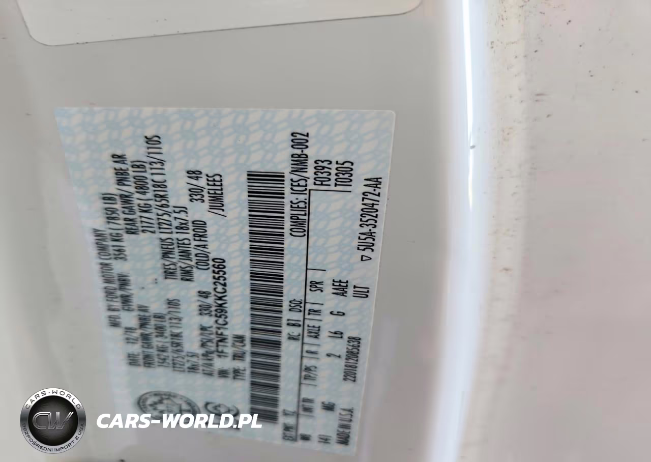 2019 Ford F150 VIN:1FTNF1C59KKC25560 - 13