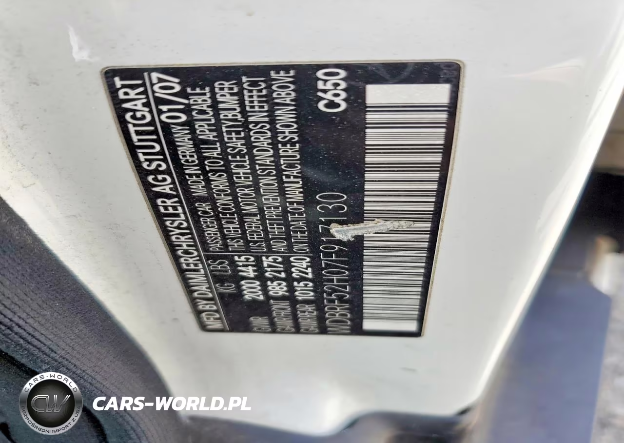 2007 Mercedes-Benz C 230 VIN:WDBRF52H07F917130 - 12