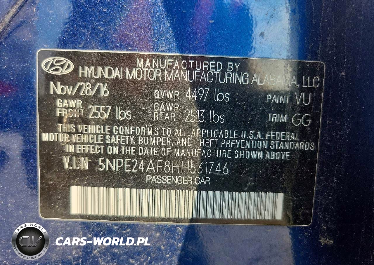 2017 Hyundai Sonata Se VIN:5NPE24AF8HH531746 - 12