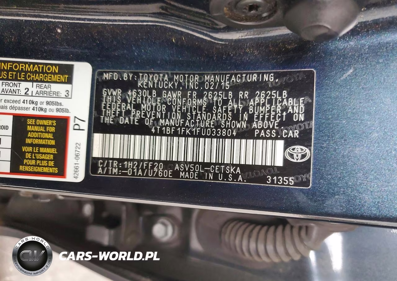 2015 Toyota Camry Se VIN:4T1BF1FK1FU033804 - 13