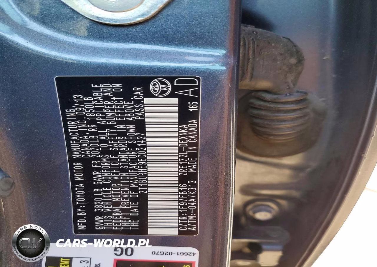 2014 Toyota Corolla Le VIN:2T1BURHE9EC021427 - 13