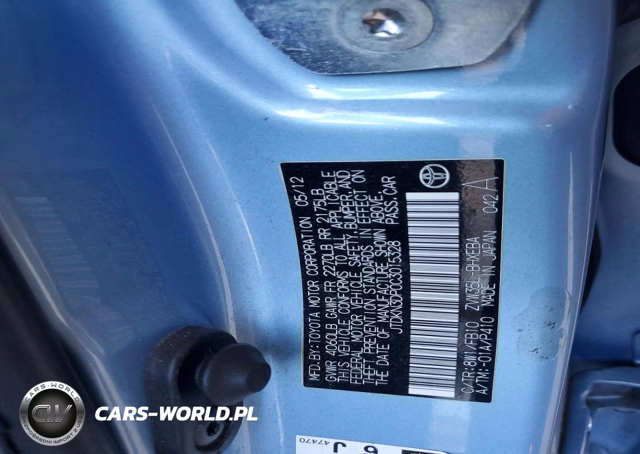 2012 Toyota Prius Plug-In Hybrid Base VIN:JTDKN3DP0C3015328 - 12
