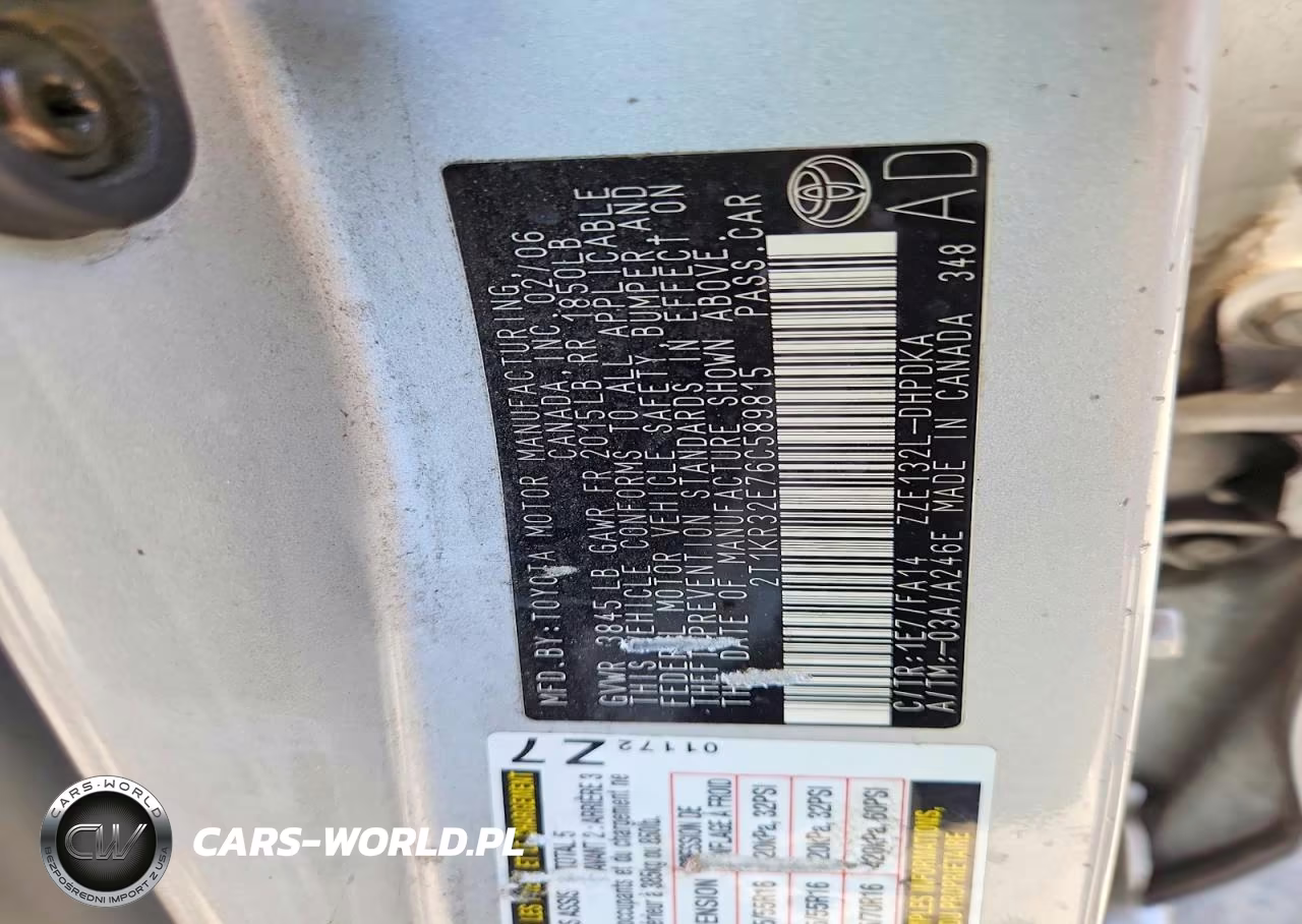 2006 Toyota Matrix Base VIN:2T1KR32E76C589815 - 12