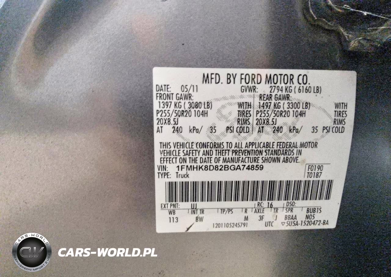 2011 Ford Explorer Xlt VIN:1FMHK8D82BGA74859 - 12
