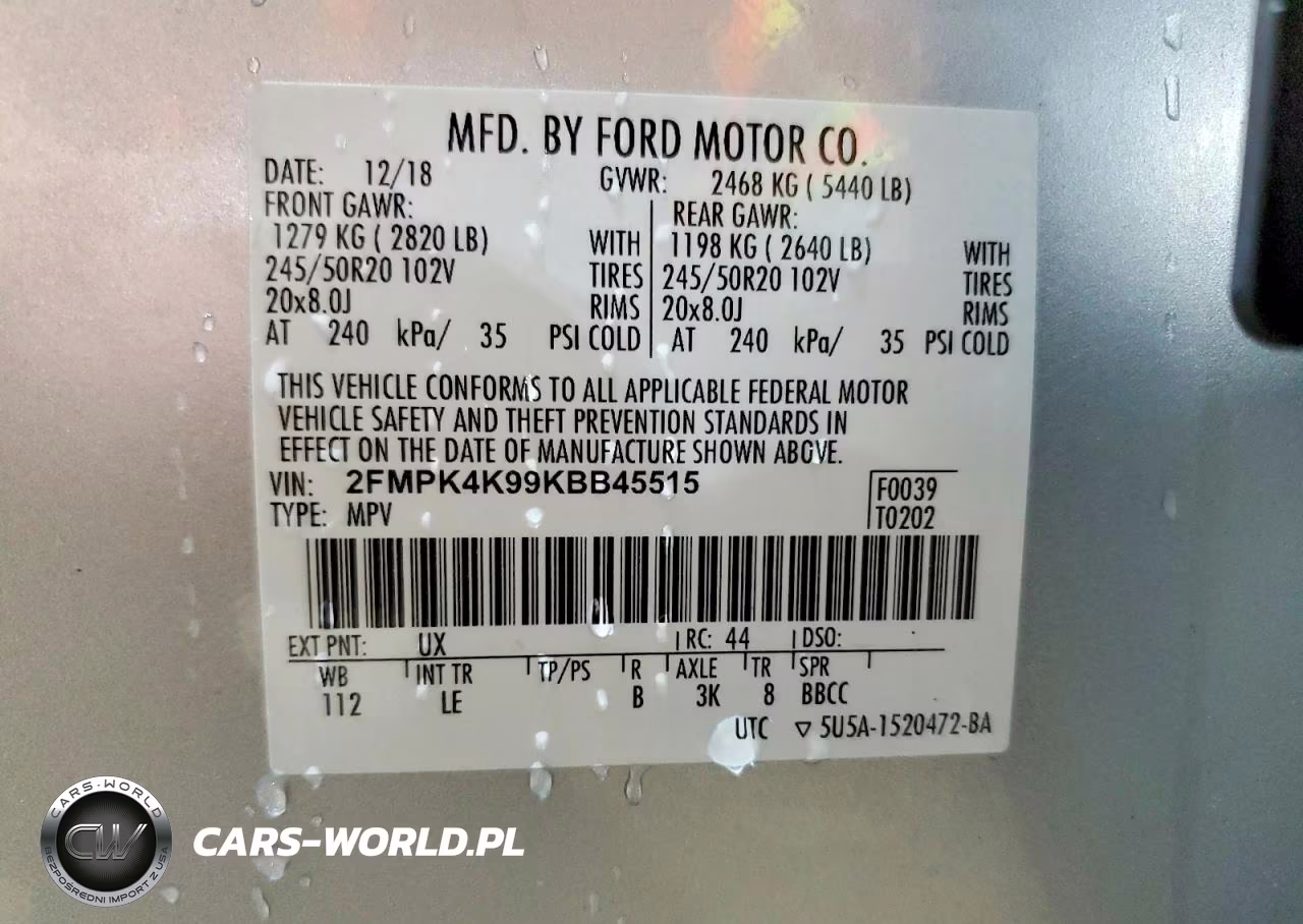 2019 Ford Edge Titanium VIN:2FMPK4K99KBB45515 - 12