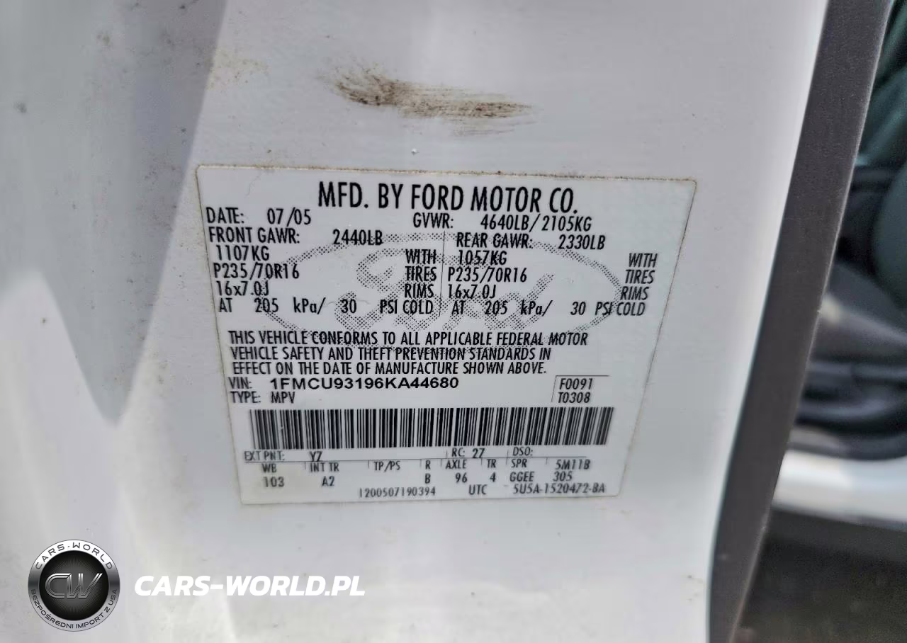 2006 Ford Escape Xlt VIN:1FMCU93196KA44680 - 13