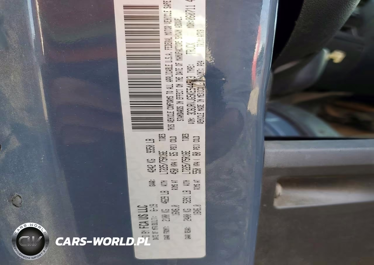 2019 Ram Promaster 3500 Delivery Van VIN:3C6URVJG5KE544513 - 13