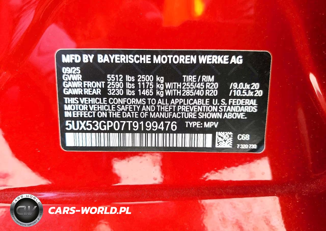 2026 BMW X3 30 xDrive VIN:5UX53GP07T9199476 - 13