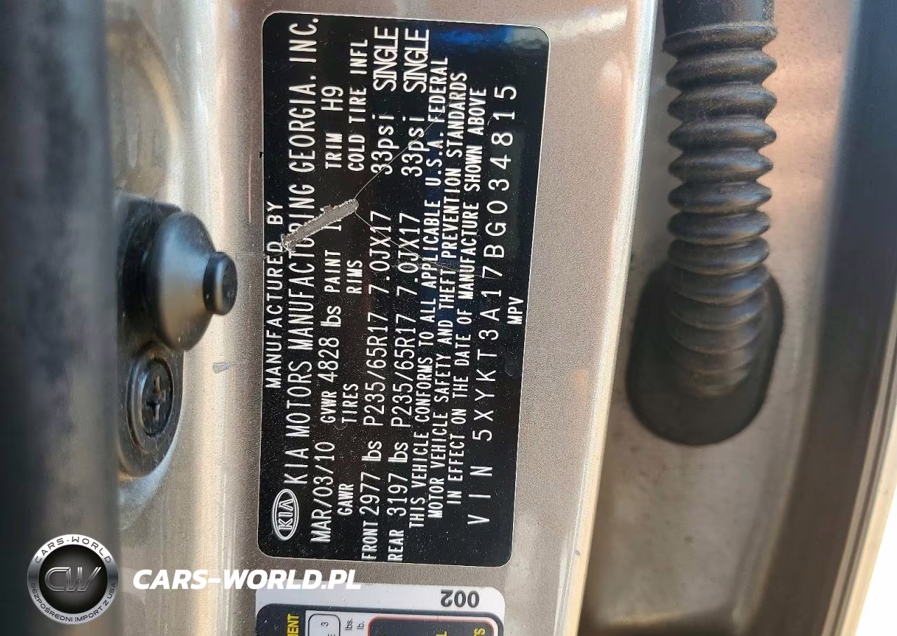 2011 Kia Sorento Lx VIN:5XYKT3A17BG034815 - 12