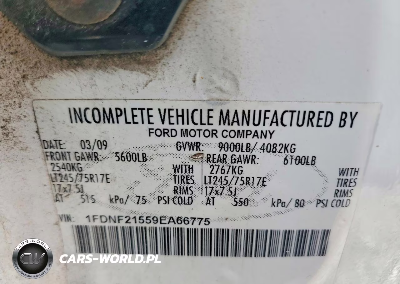 2009 Ford F250 Super Duty VIN:1FDNF21559EA66775 - 12