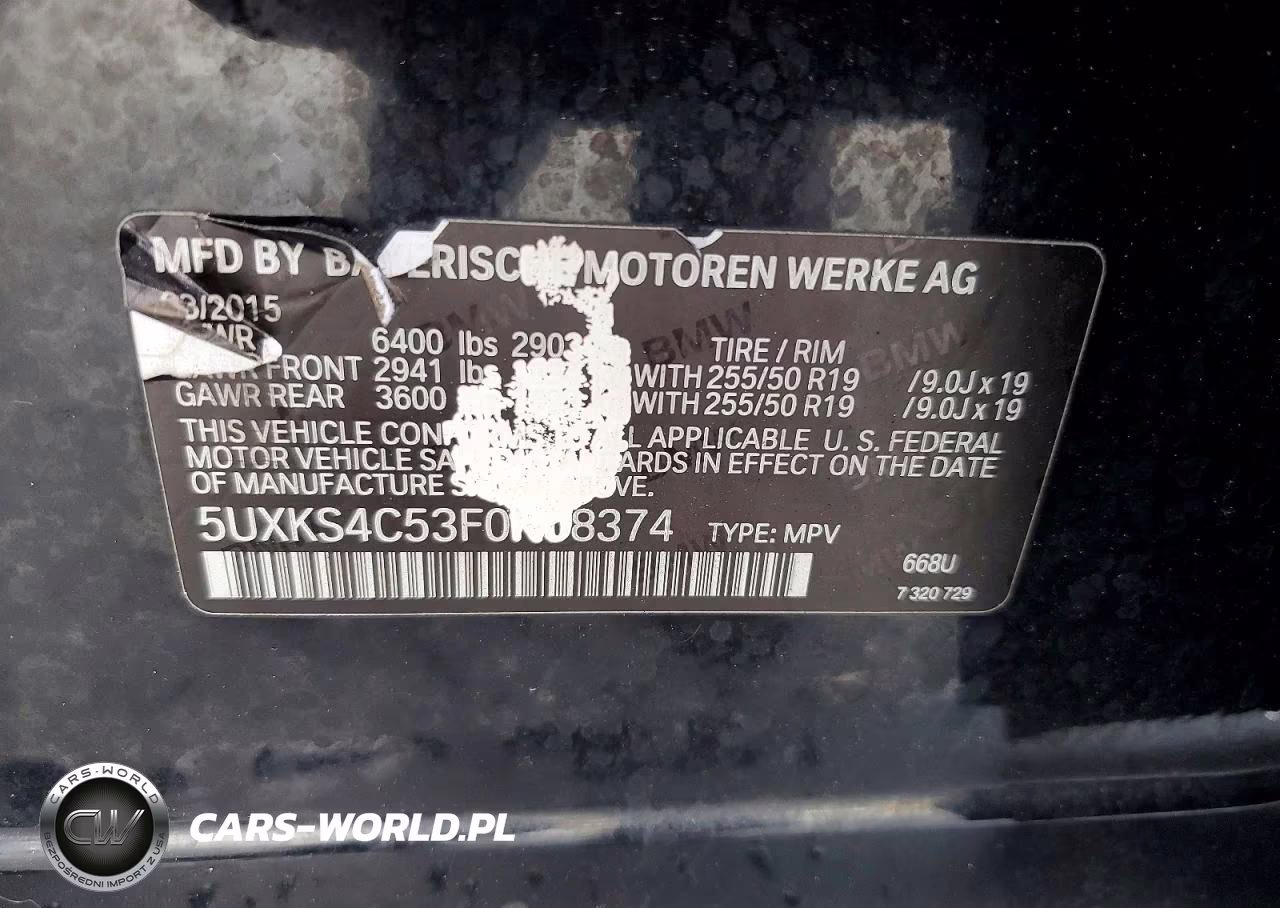 2015 BMW X5 xDrive35D VIN:5UXKS4C53F0N08374 - 13