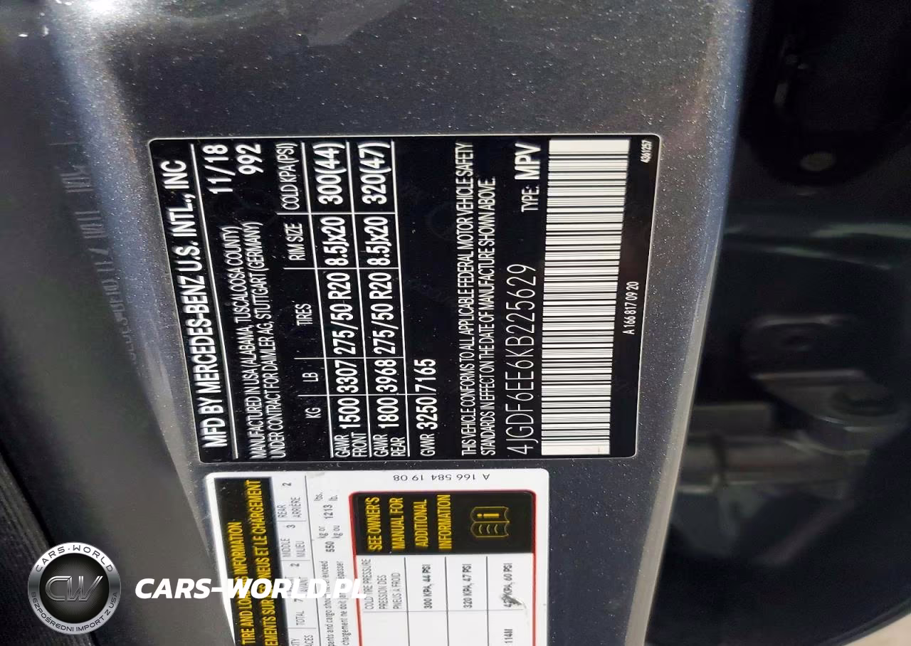 2019 Mercedes-Benz Gls 450 4Matic VIN:4JGDF6EE6KB225629 - 13