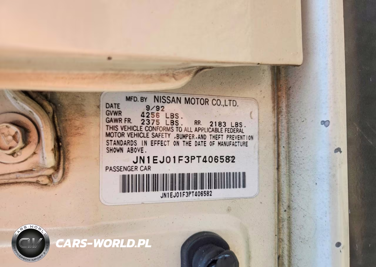 1993 Niss Maxima VIN:JN1EJ01F3PT406582 - 12