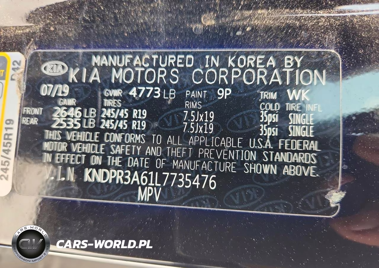 2020 Kia Sportage Sx VIN:KNDPR3A61L7735476 - 12