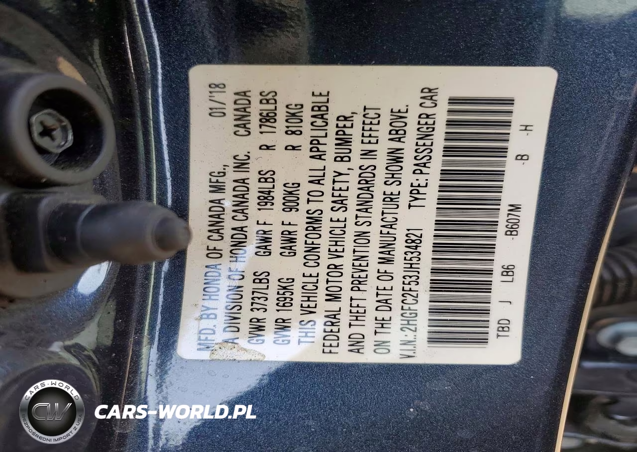 2018 Honda Civic Lx VIN:2HGFC2F53JH534821 - 12