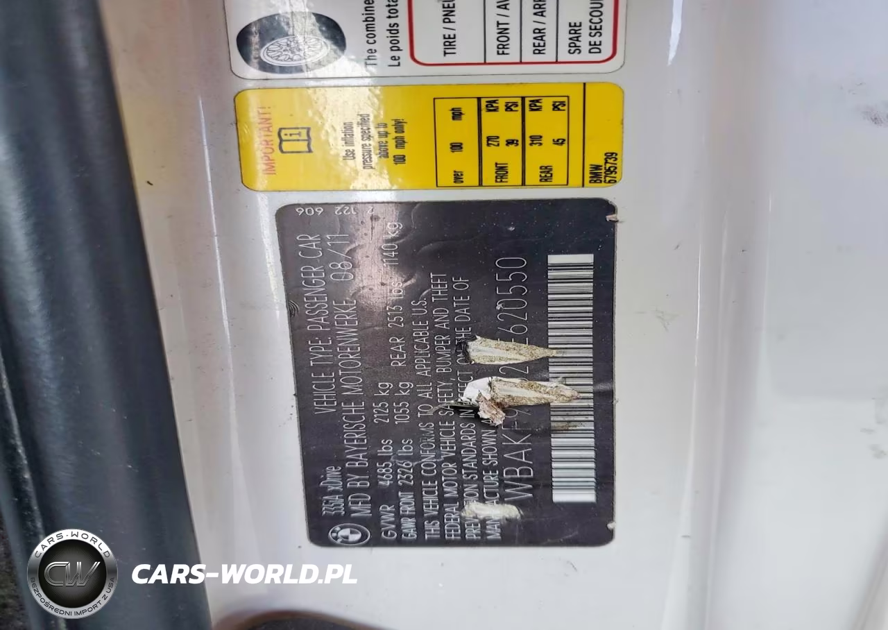 2011 BMW 335 Xi VIN:WBAKF9C52BE620550 - 12