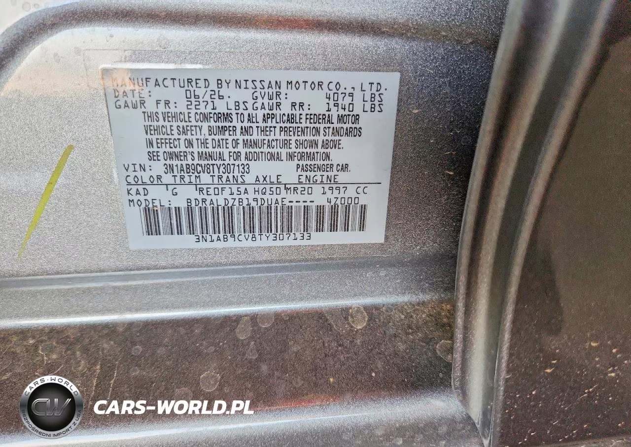 2026 Nissan Sentra Sv VIN:3N1AB9CV8TY307133 - 12