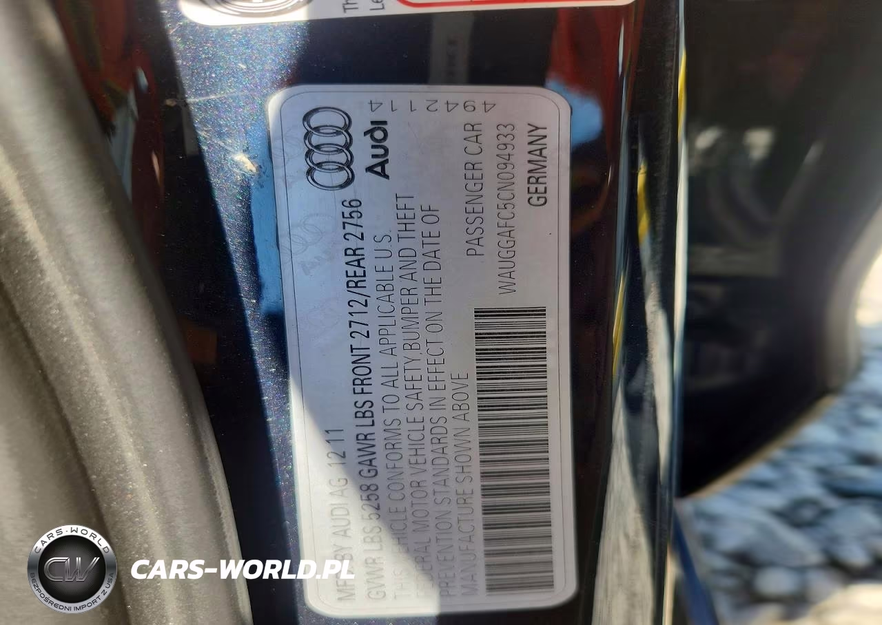 2012 Audi A6 Premium Plus VIN:WAUGGAFC5CN094933 - 12