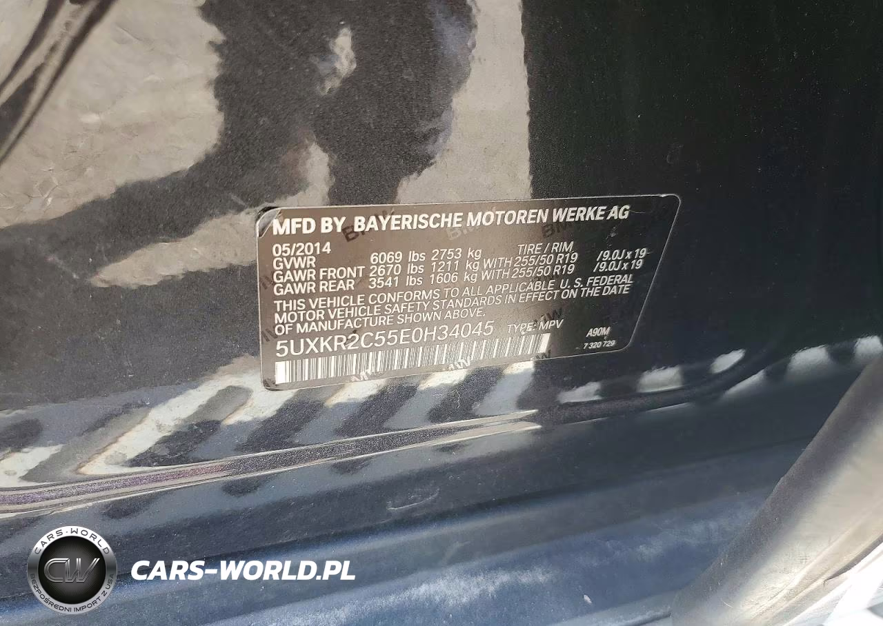 2014 BMW X5 Sdrive35I VIN:5UXKR2C55E0H34045 - 12