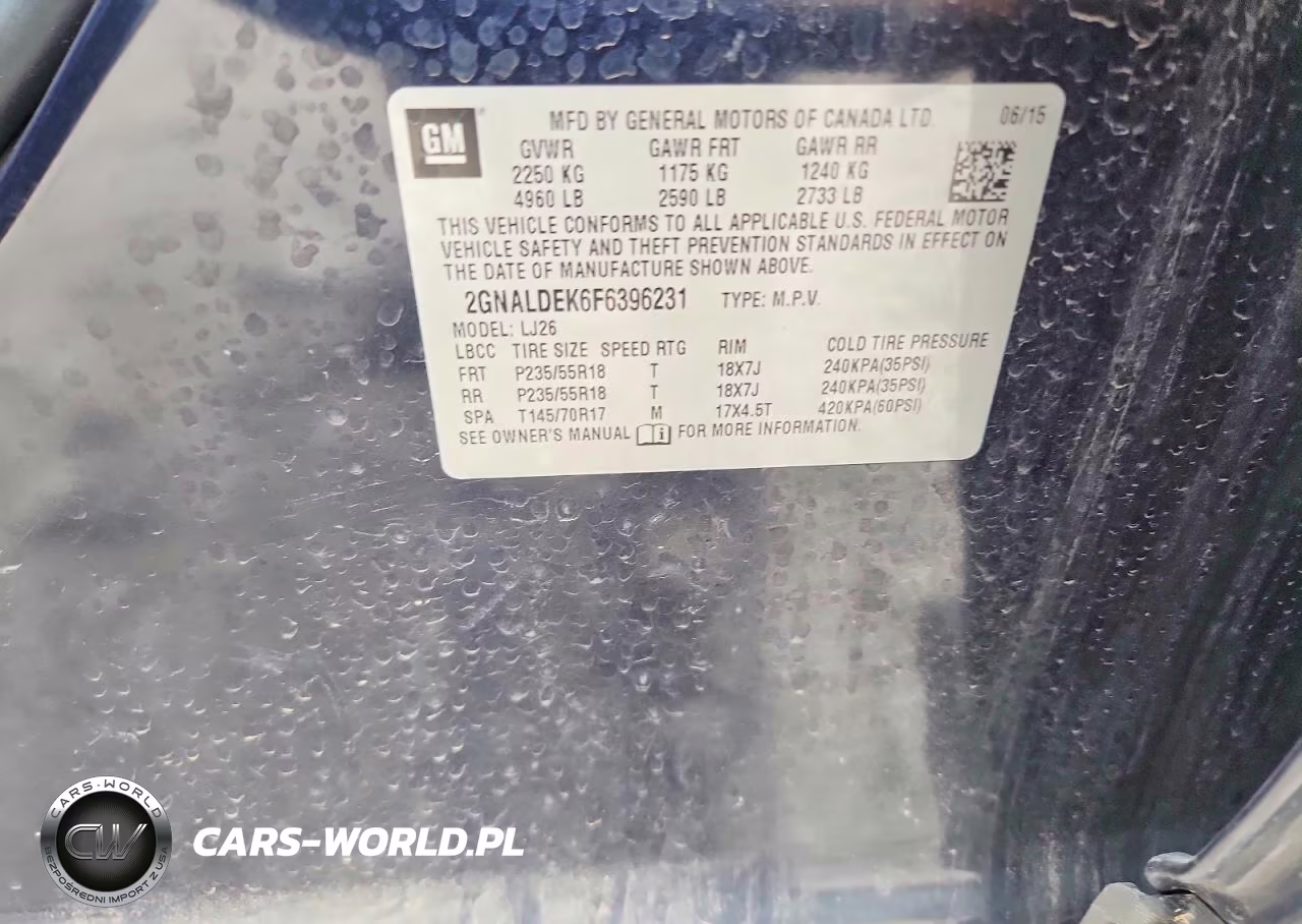 2015 Chevrolet Equinox Ltz VIN:2GNALDEK6F6396231 - 13