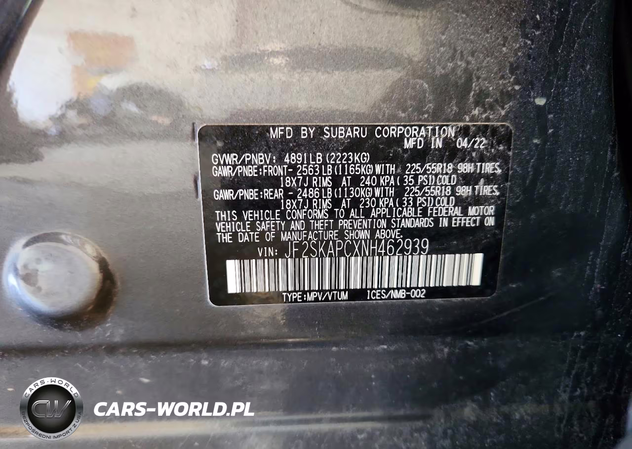 2022 Subaru Forester Limited VIN:JF2SKAPCXNH462939 - 13