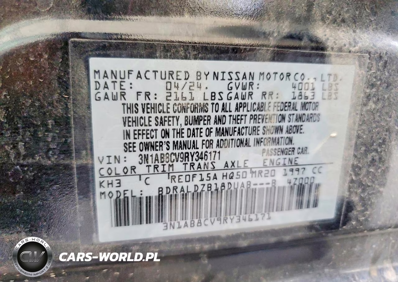 2024 Nissan Sentra Sv VIN:3N1AB8CV9RY346171 - 13
