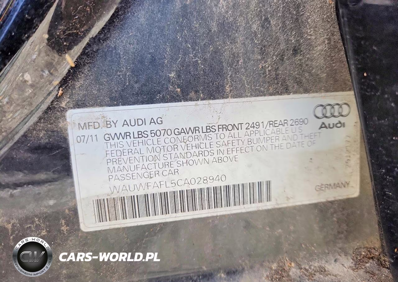 2012 Audi A4 Premium Plus VIN:WAUWFAFL5CA028940 - 12