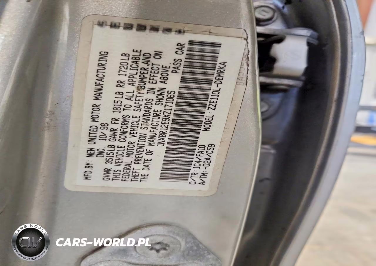 1999 Toyota Corolla Ve VIN:1NXBR12E9XZ171065 - 12