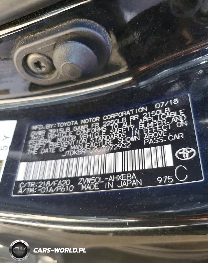 2018 Toyota Prius Two VIN:JTDKBRFU9J3072932 - 12