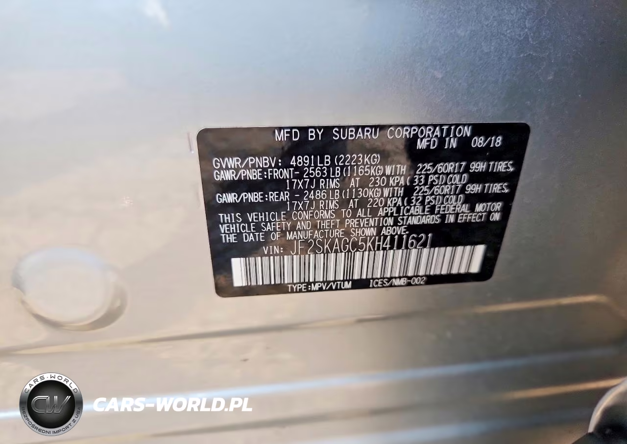 2019 Subaru Forester Premium VIN:JF2SKAGC5KH411621 - 13
