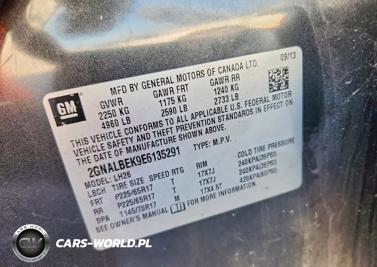 2014 Chevrolet Equinox Lt VIN:2GNALBEK9E6135291 - 12