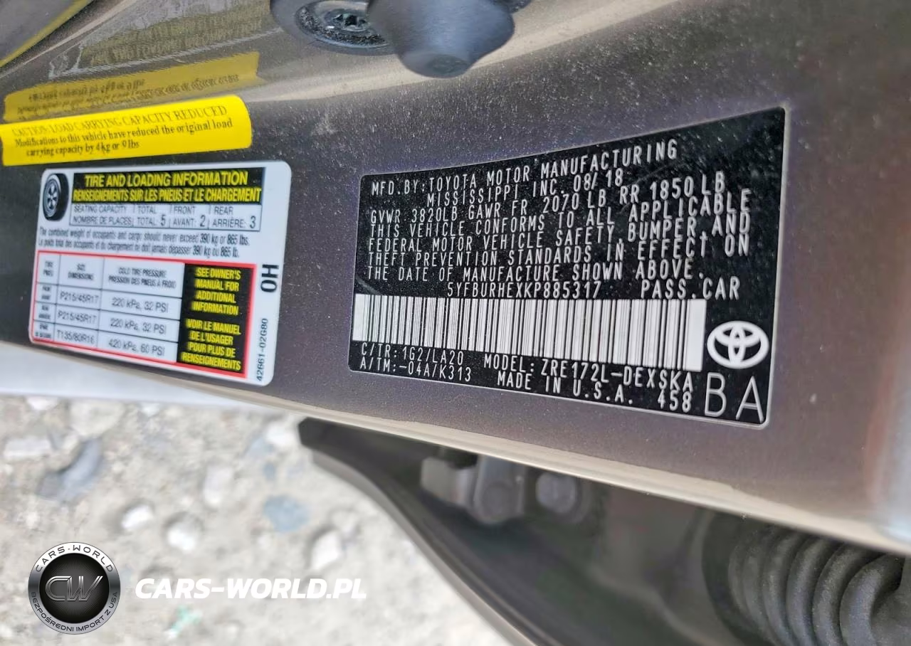 2019 Toyota Corolla Xse VIN:5YFBURHEXKP885317 - 12
