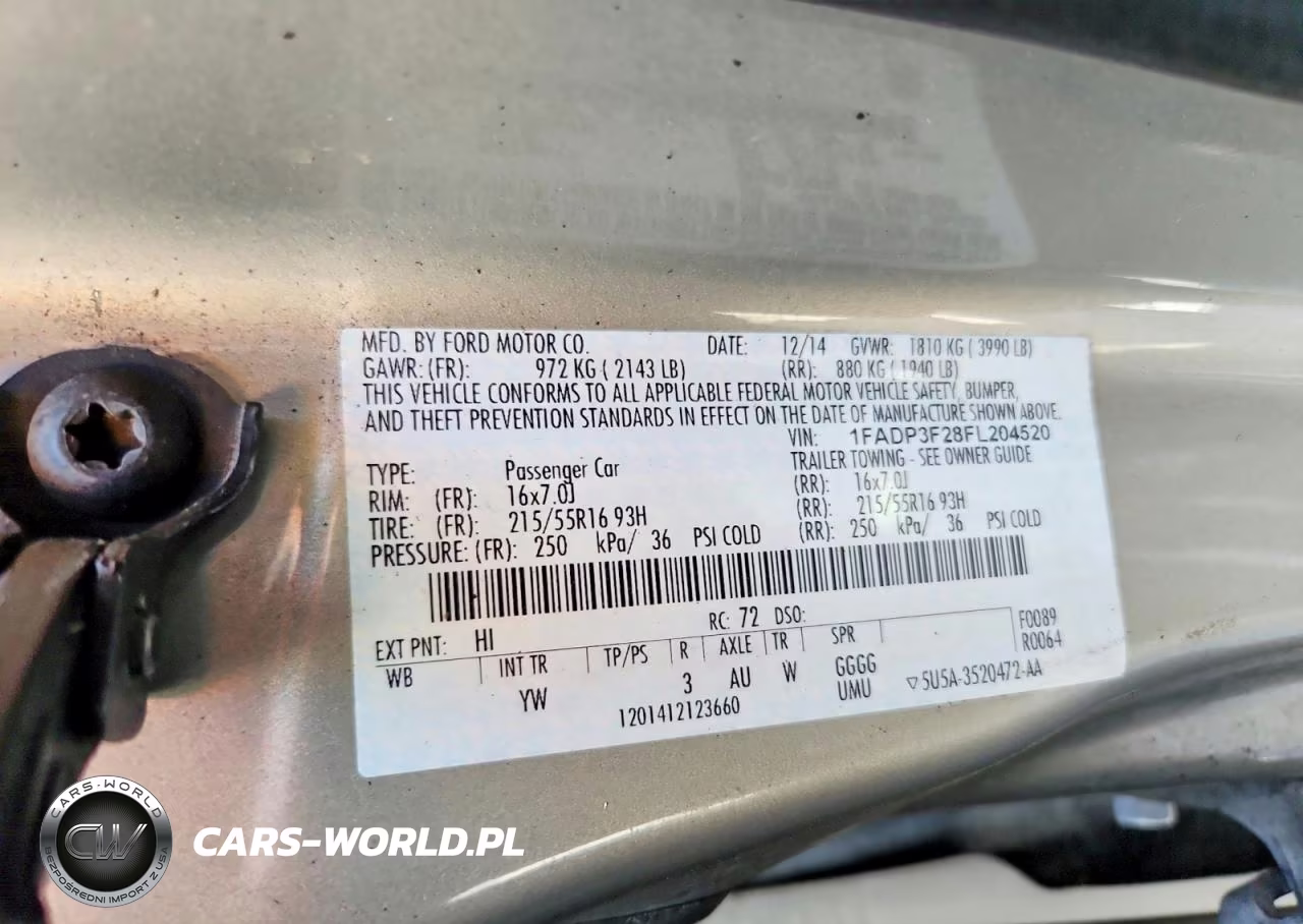 2015 Ford Focus Se VIN:1FADP3F28FL204520 - 12