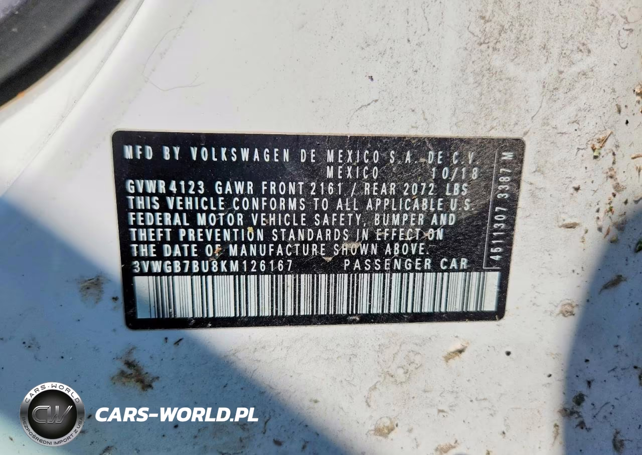 2019 Volkswagen Jetta Sel Premium VIN:3VWGB7BU8KM126167 - 12
