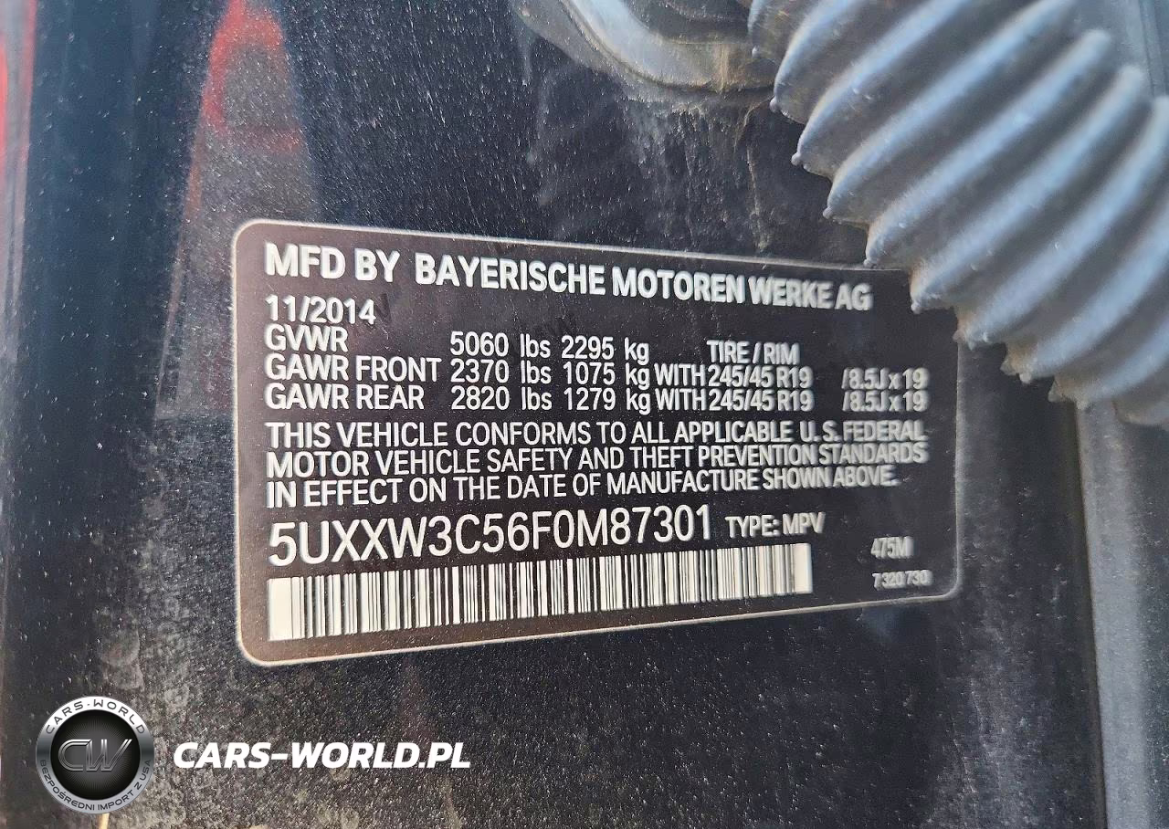 2015 BMW X4 xDrive28I VIN:5UXXW3C56F0M87301 - 13