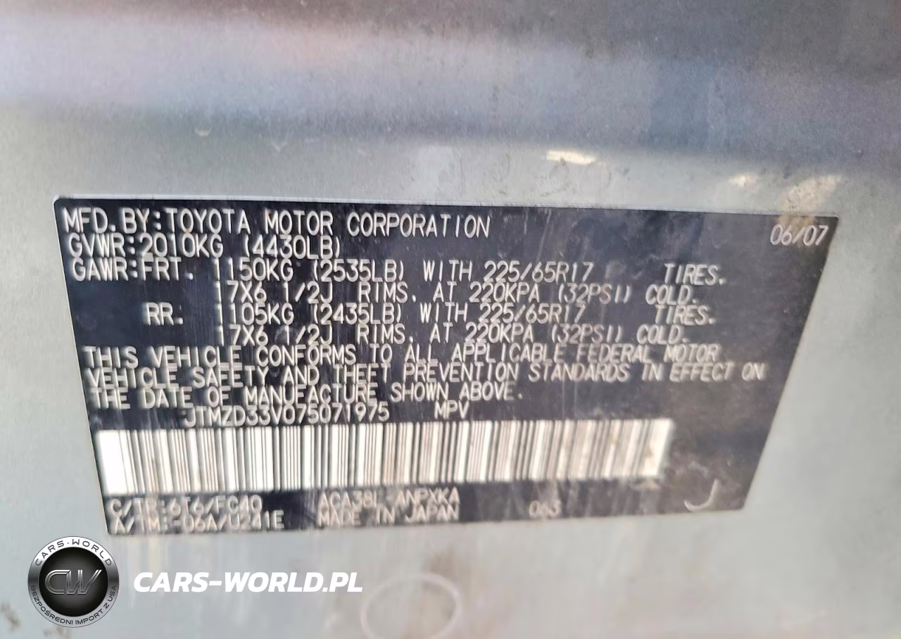 2007 Toyota Rav4 VIN:JTMZD33V075071975 - 12