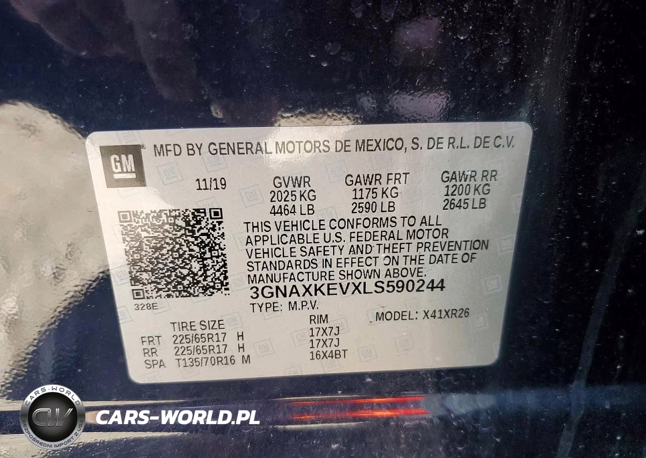 2020 Chevrolet Equinox Lt VIN:3GNAXKEVXLS590244 - 12